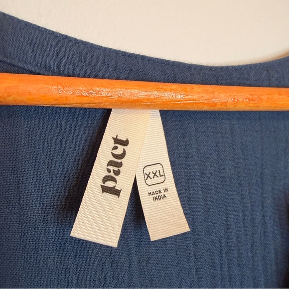 Pact Dress Navy Blue Drawstring Waist Mini Sleeveless XXL Dress - Picture 4 of 10